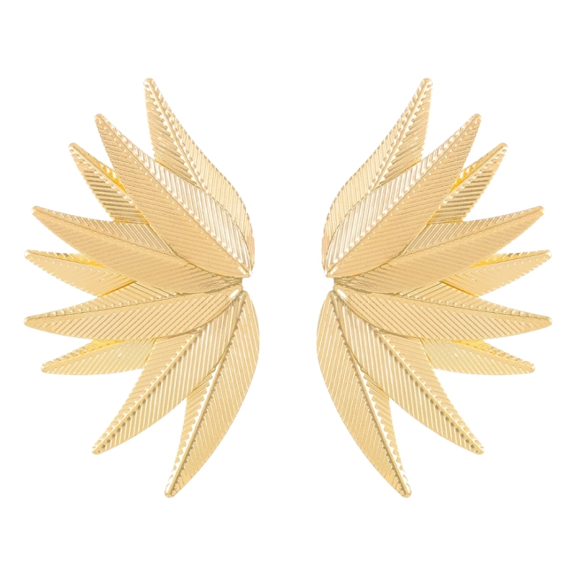 серьги с листьями