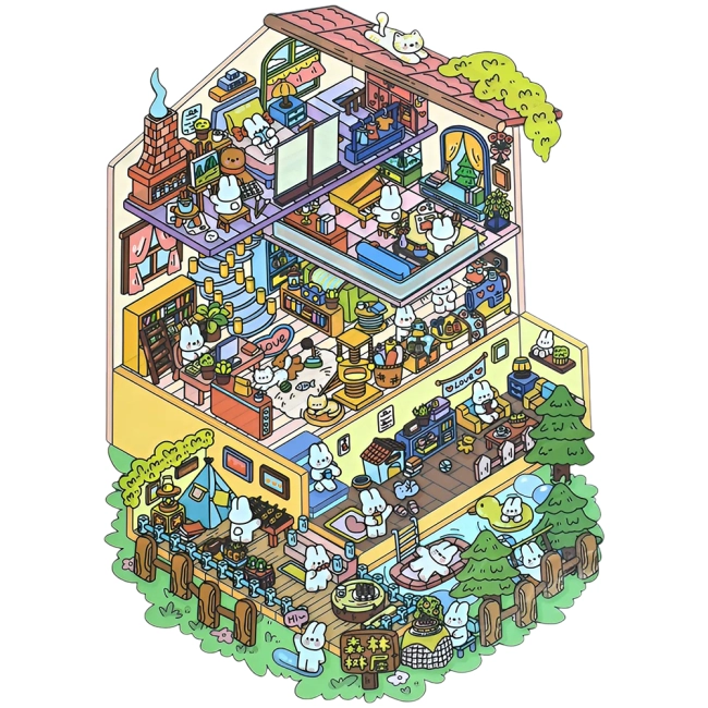 румбокс наклейки с комнатами