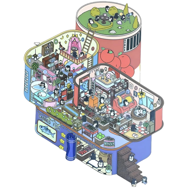 румбокс наклейки с домиком