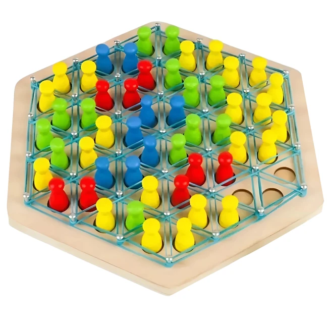 настольная игра с резинками и фишками