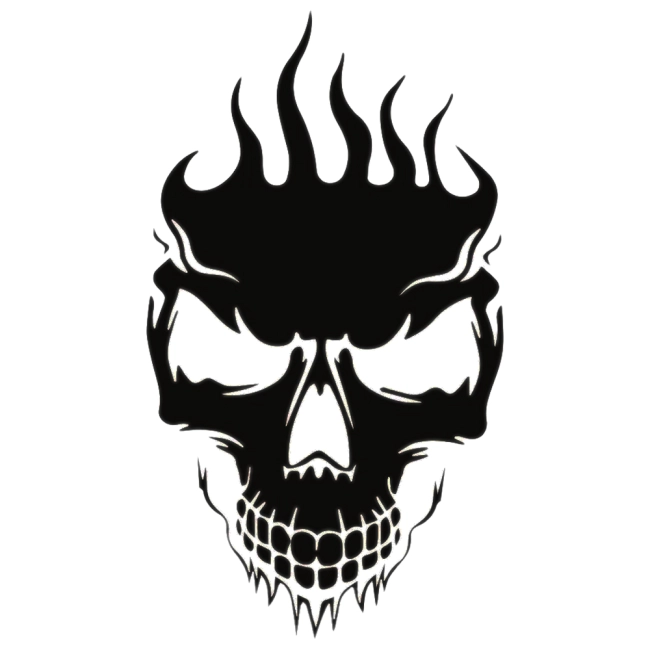 Наклейка на машину с черепом