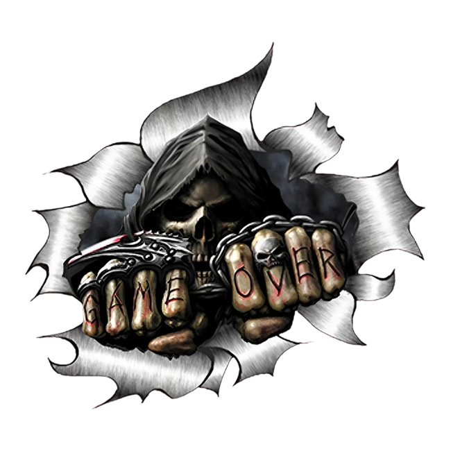 наклейка з черепом на автомобіль