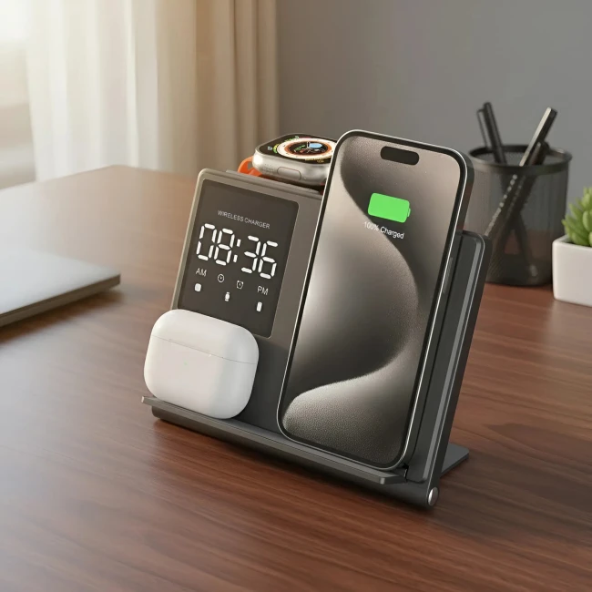 док-станция с беспроводной зарядкой