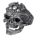 мужское кольцо череп