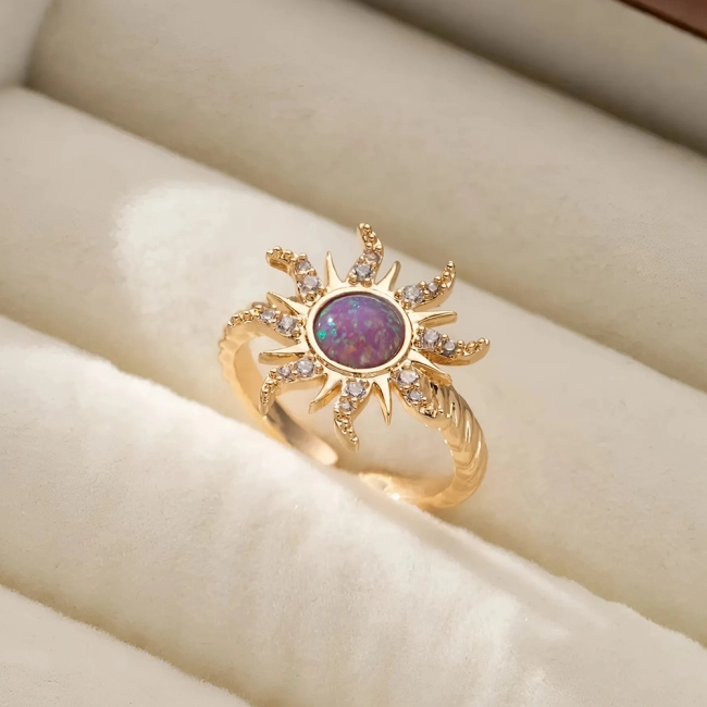 кольцо с солнцем