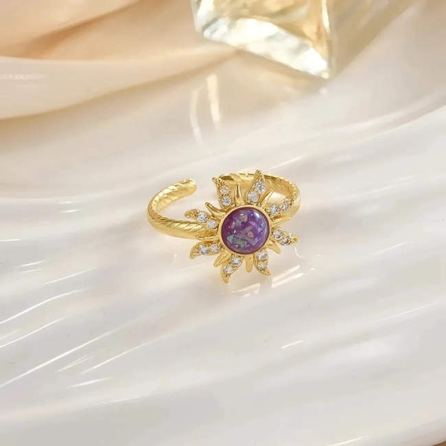 кольцо в виде солнца