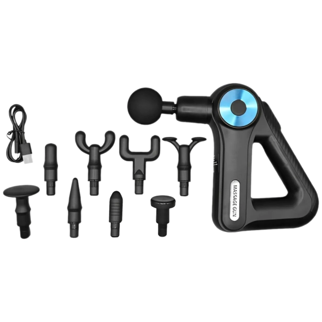 перкусійний масажер з насадками