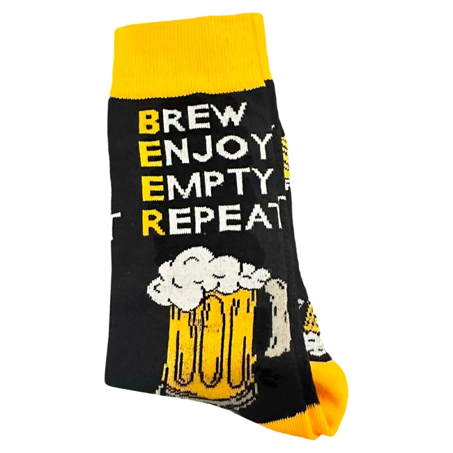 шкарпетки з пивним принтом