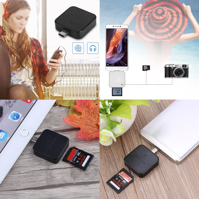 USB type c адаптер для sd карт