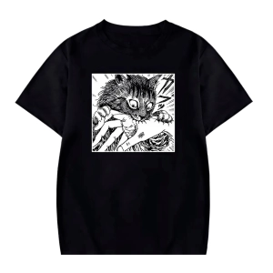 Унісекс футболка в стилі аніме (Котячий щоденник Дзюндзі Іто: Йон і Му) унісекс футболка