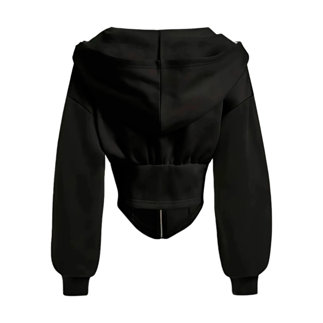 укороченная женская толстовка