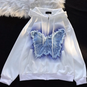 Жіноче худі на блискавці з нашивкою Метелик жіноче худі на блискавці