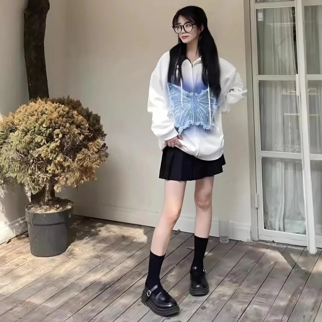 зип-худи с бабочкой