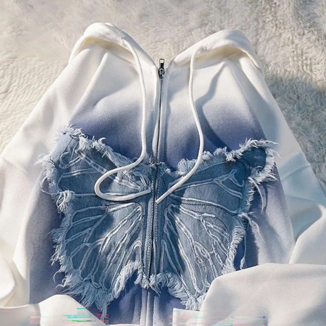 zip-худи с бабочкой