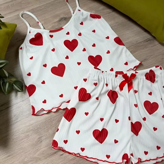 пижама с сердечками