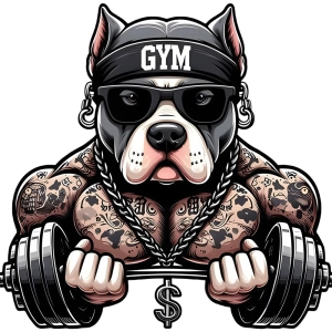 наклейка питбуль на машину