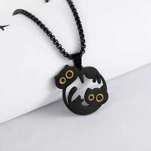 Женский кулон Коты кулон коты