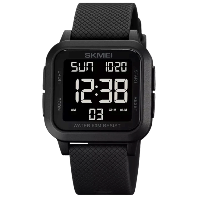 мужские наручные электронные часы с подсветкой