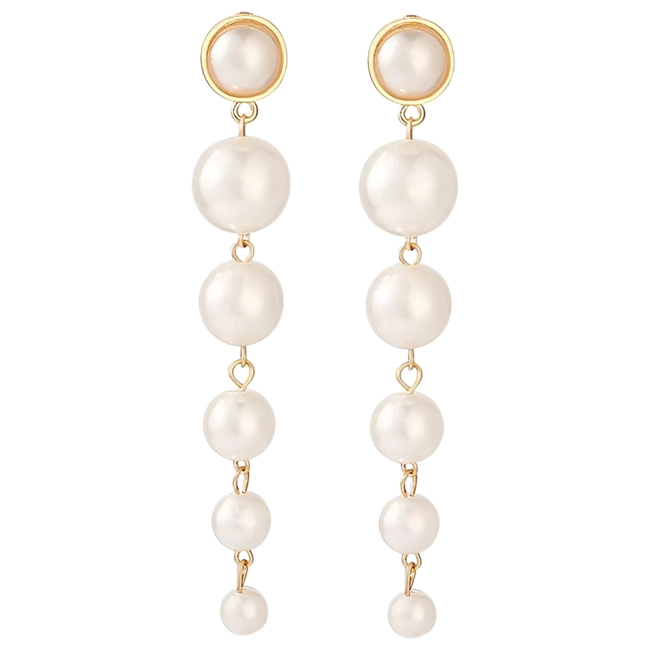 сережки зі штучними перлами