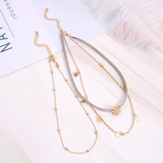 тройное ожерелье на шею