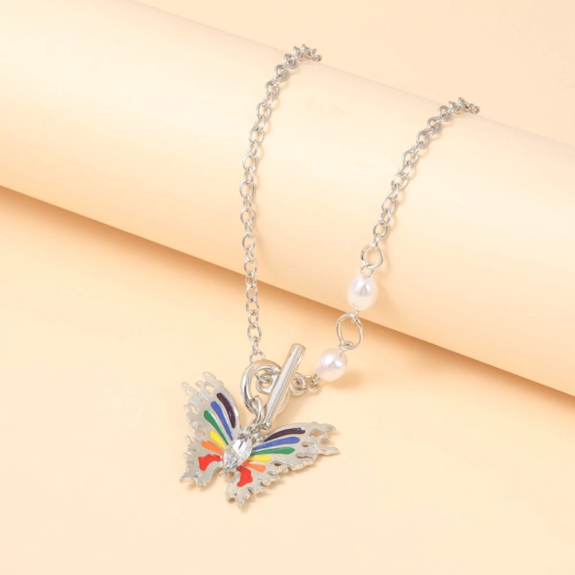 кулон бабочка с цепочкой