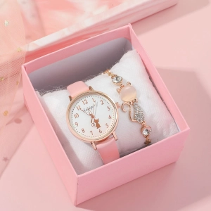 Подарочные женские наручные часы с браслетом Кошка женские наручные часы с браслетом