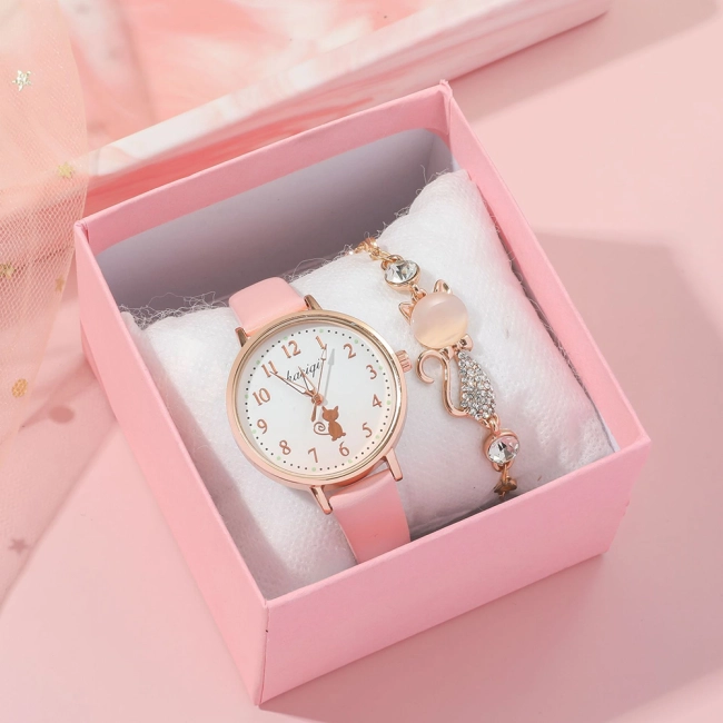 женские наручные часы с браслетом