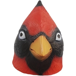 Маска голова птицы Красный кардинал маска голова птицы