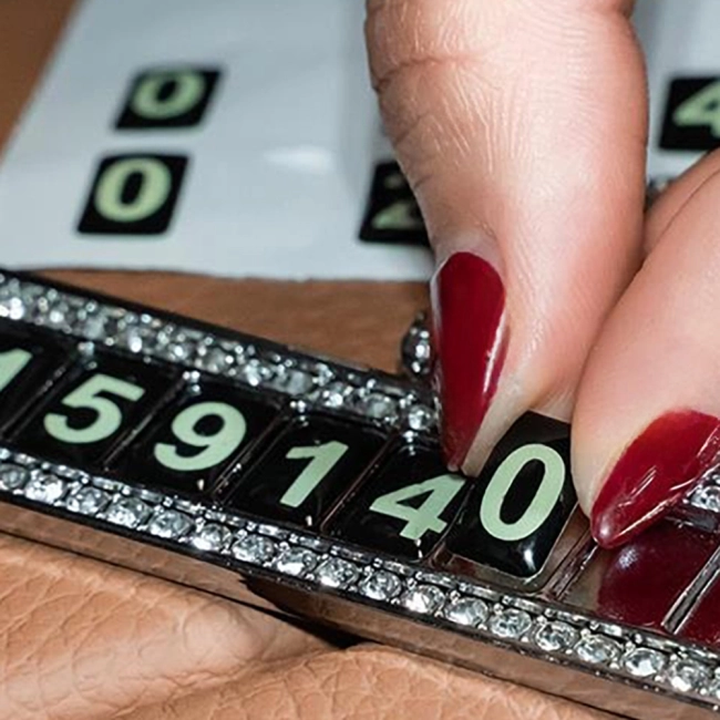 парковочная автовизитка с номером телефона