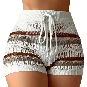 Жіночі в'язані шорти в стилі бохо жіночі в'язані шорти