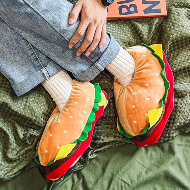 капці з бургерами