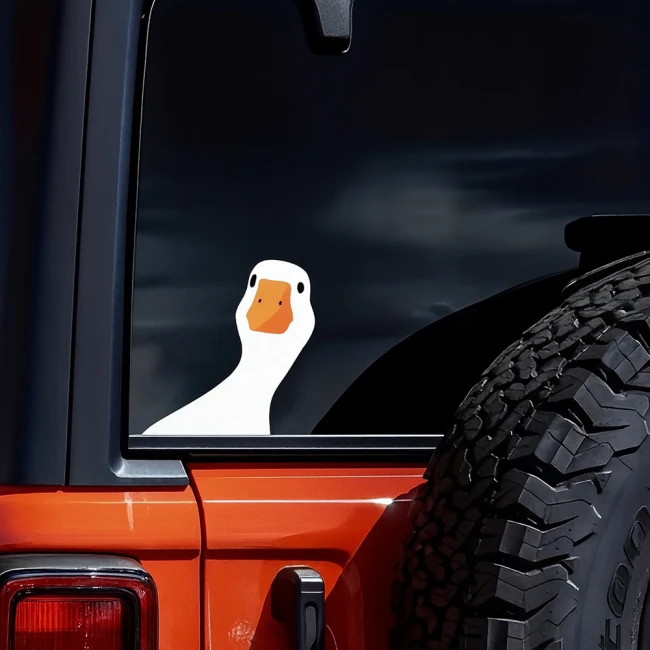 автомобильная наклейка гусь