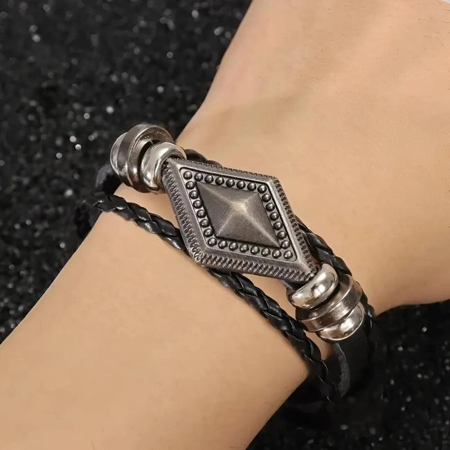 чоловічий потрійний браслет