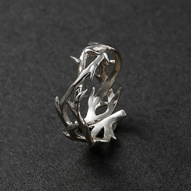 мужское кольцо веточка