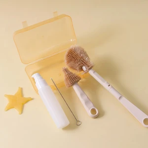 Портативный набор для мытья детской посуды и бутылочек в кейсе 5 в 1 набор для мытья детской посуды