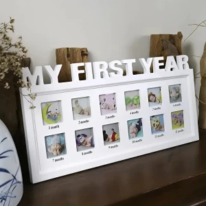 Детская фоторамка метрика my first year фоторамка метрика