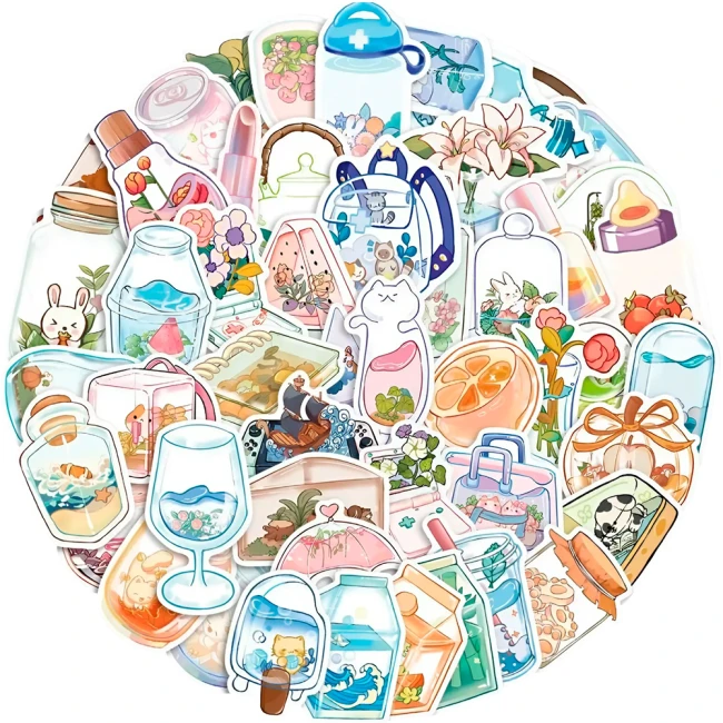 набор наклеек аниме