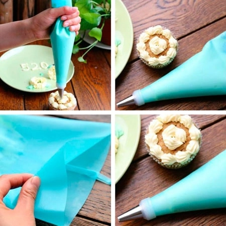 силиконовый кондитерский мешок с насадками