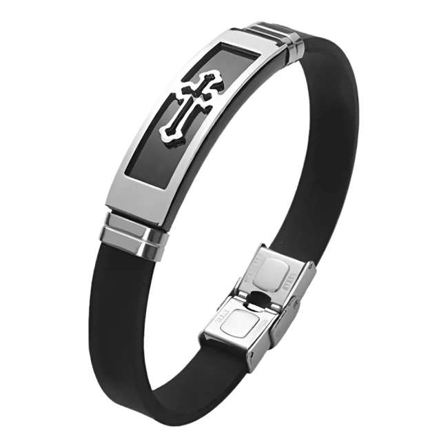 чоловічий браслет з хрестом