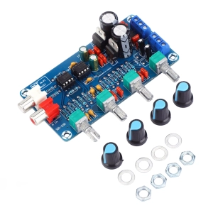 Плата для усилителя звука для колонок с регуляторами басов и частот Плата для усилителя звука