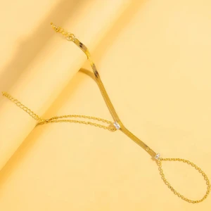 Жіночий слейв-браслет з кільцем на ланцюжку браслет з кільцем на ланцюжку