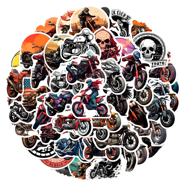 набір наклейок мотоциклів