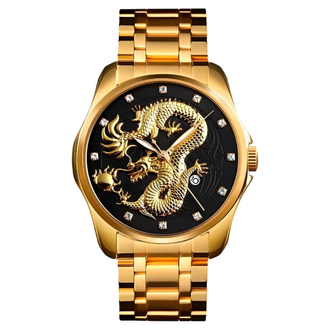 мужские наручные часы с металлическим ремешком