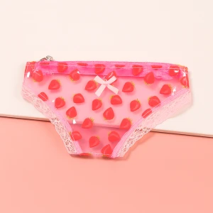 Прозора косметичка у формі мереживних трусів прозора косметичка