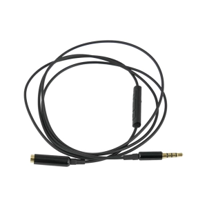 Аудіо подовжувач для навушників з мікрофоном і пультом (1.2 м) AUX кабель з пультом