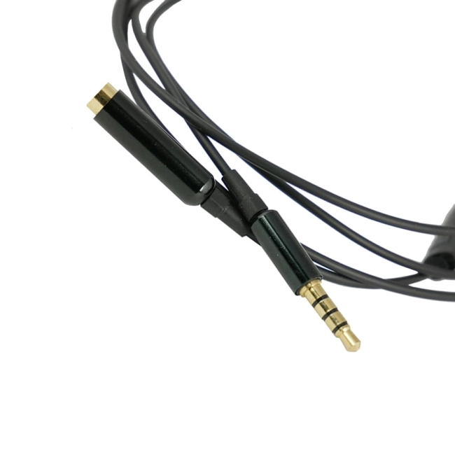 подовжувач навушників з пультом та мікрофоном