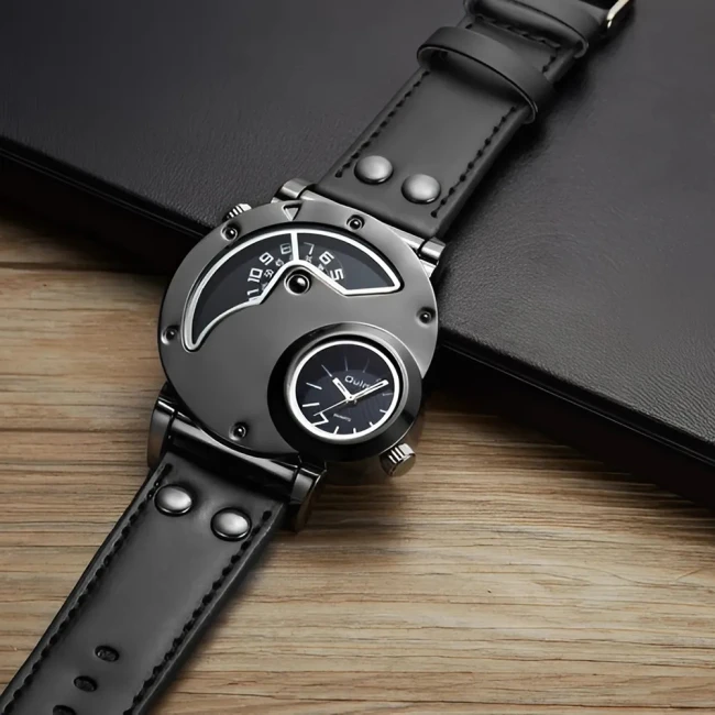 наручний годинник з подвійним циферблатом,