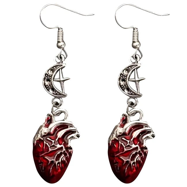 серьги з сердечком