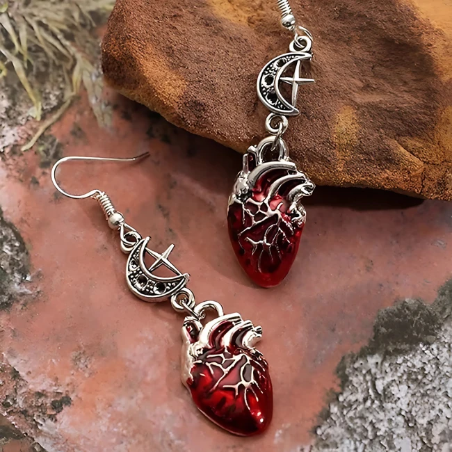 серьги з серцем