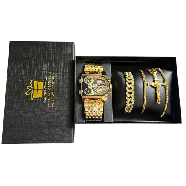 набор с часами браслетом и цепочкой,